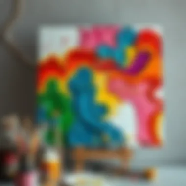 A finished artwork showcasing the versatility of acrylic painting