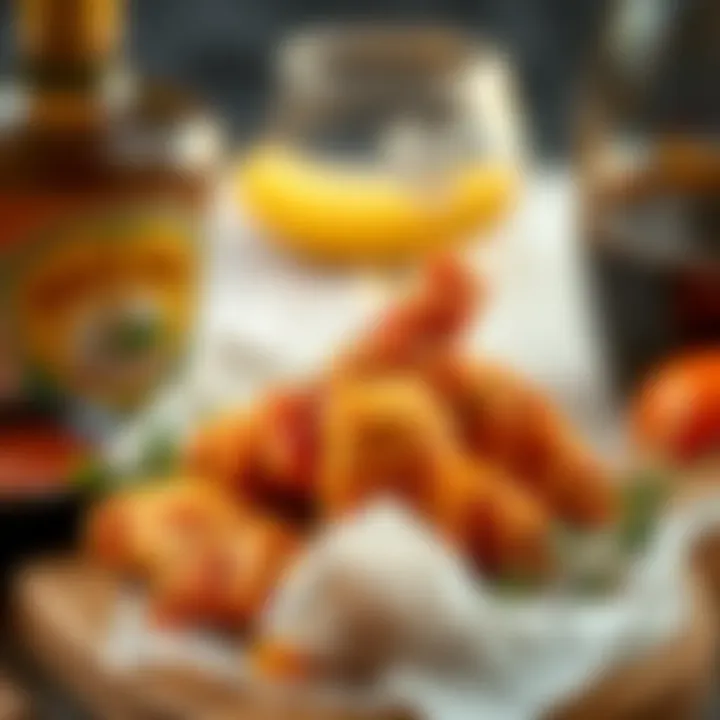 Golden Air-Fried Chicken Wings Golden-brown air-fried chicken wings garnished with herbs.