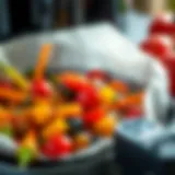 Delicious airfryer meal showcasing vibrant vegetables