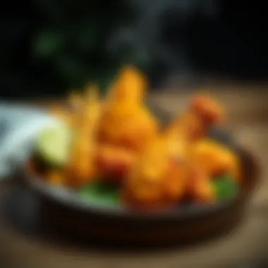 A tempting plate of golden brown air-fried chicken