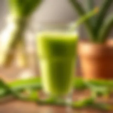 Aloe Vera juice in a glass, illustrating digestive benefits