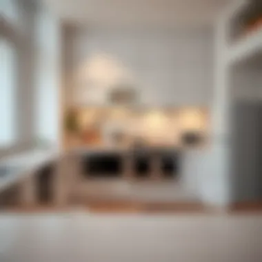 Clean and organized kitchen with built-in appliances