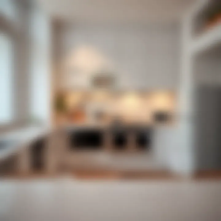 Clean and organized kitchen with built-in appliances