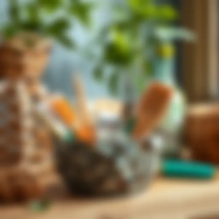 Creative DIY project with recycled materials