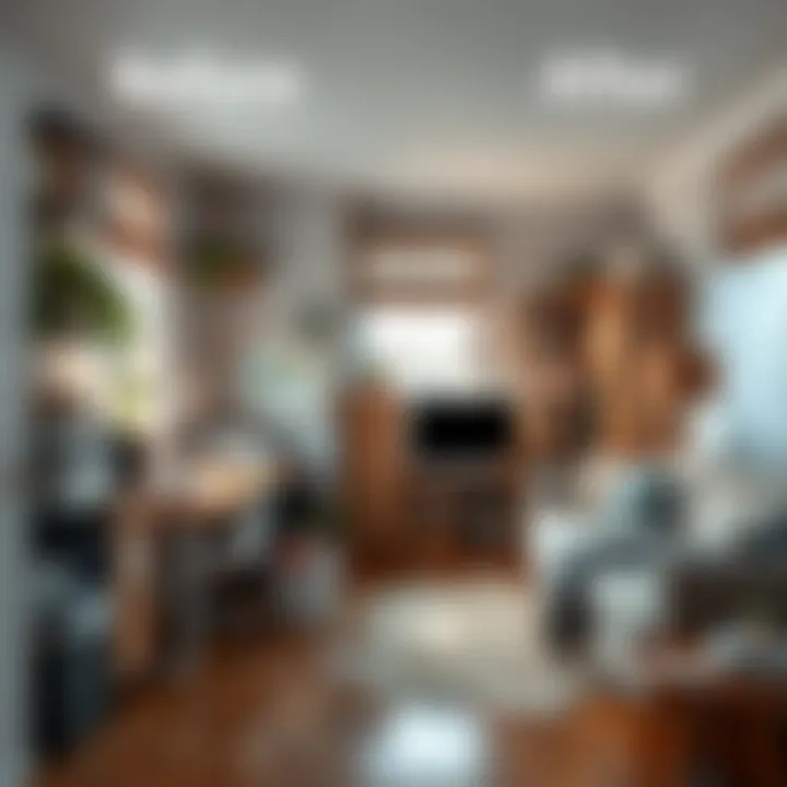 Before and after images of a decluttered space