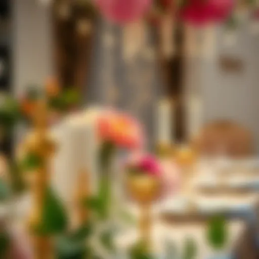 A beautifully arranged birthday table with floral decorations