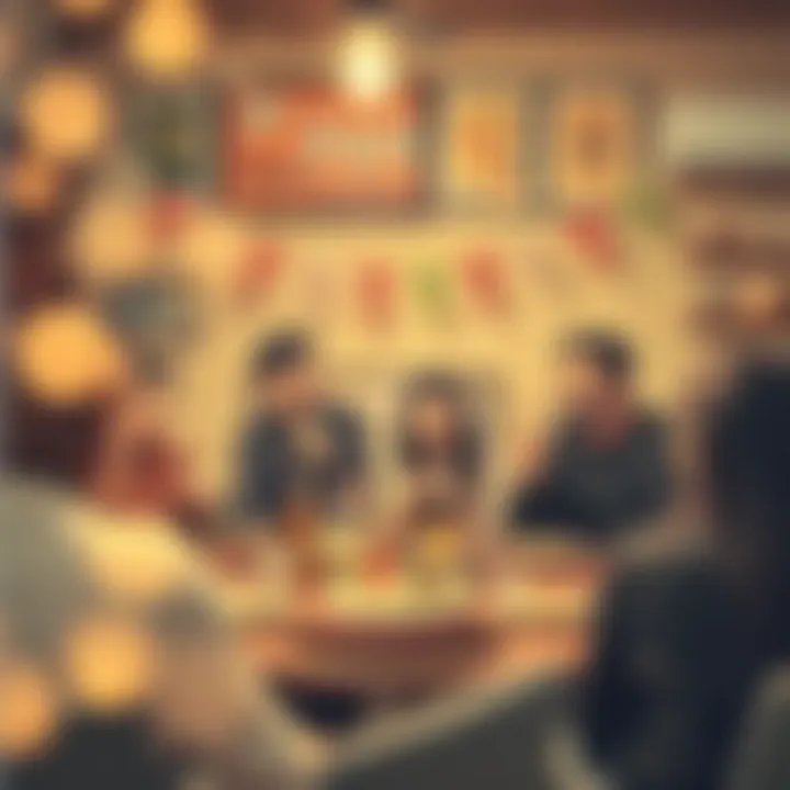 A cozy gathering of friends enjoying a birthday celebration