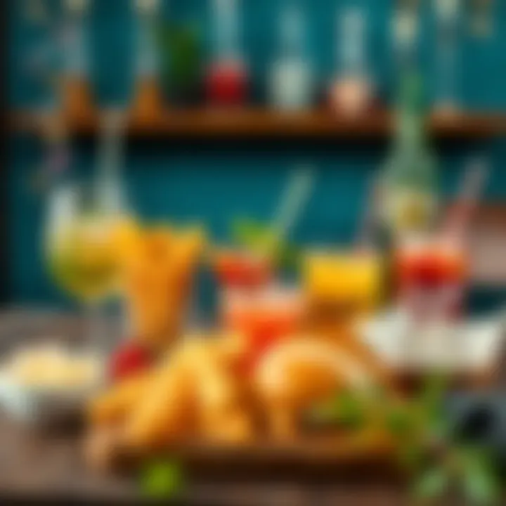 A selection of delicious snacks and beverages for a birthday party