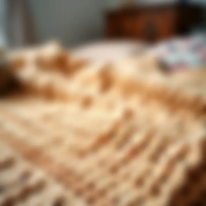 Intricate Blanket Design and Texture Close-up of a blanket's intricate design and texture