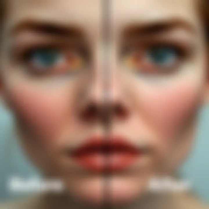 Before and after ink stain removal