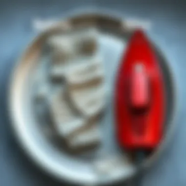 Before and after comparison of an iron plate