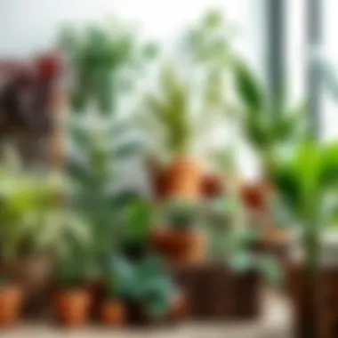 A diverse collection of houseplants enhancing indoor aesthetics