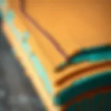 Close-up of paint layers on a surface