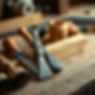 Surface preparation tools arranged neatly