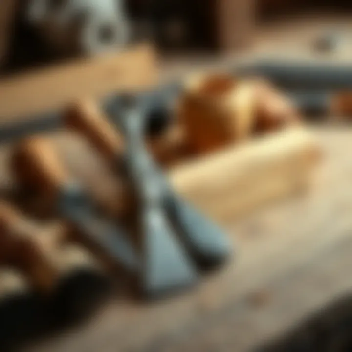 Surface preparation tools arranged neatly