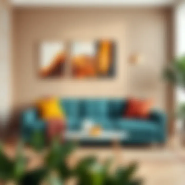 A palette of popular color combinations for sofas in 2023.