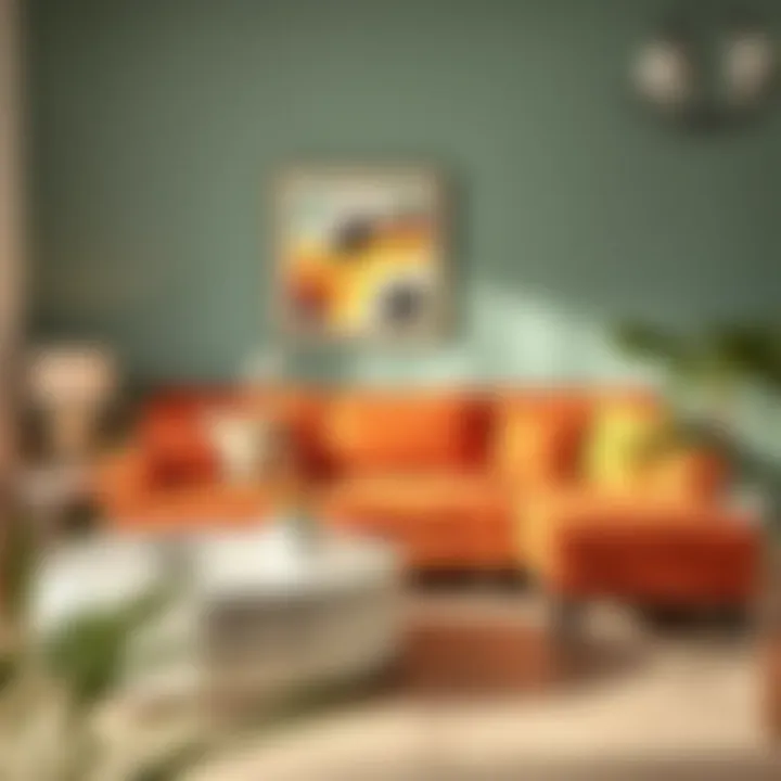 Elegant interior showcasing the impact of unique sofa colors on décor.