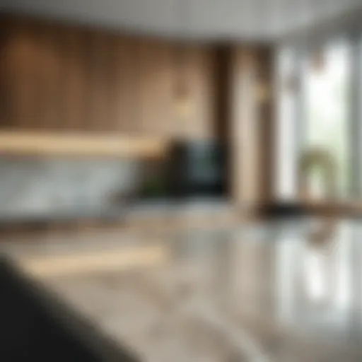 Stunning Çimstone wood-look granite countertop in modern kitchen