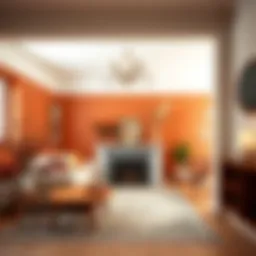 A warm cinnamon color palette showcasing complementary hues