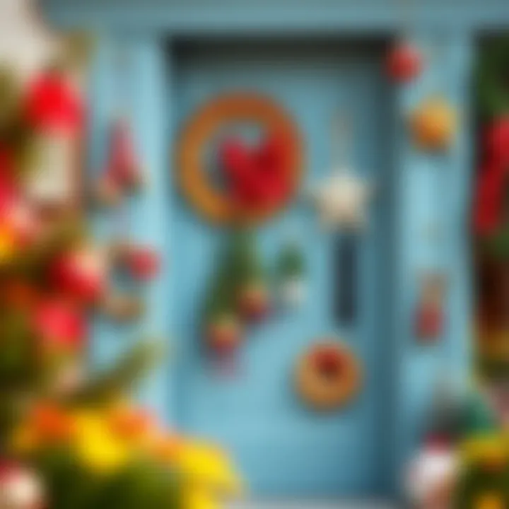 A collection of various handmade door ornaments reflecting individual style and personality