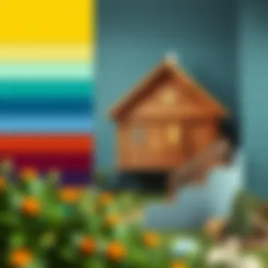 Color palette showcasing various shades suitable for wooden houses