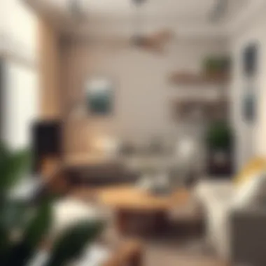 Creative Corner Living Space A creatively designed corner living space featuring modern furniture and stylish decor.