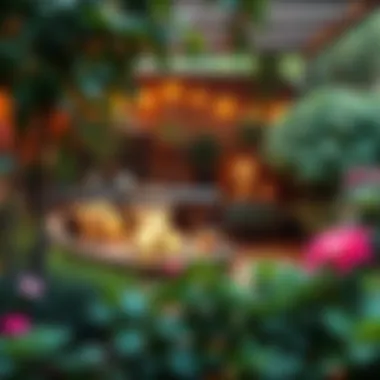 Cozy Garden Seating Inspiration A cozy seating area nestled within a lush garden setting.