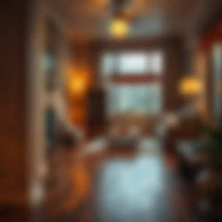 Cozy Interior with Wooden Flooring A cozy interior with wooden flooring highlighting its warmth