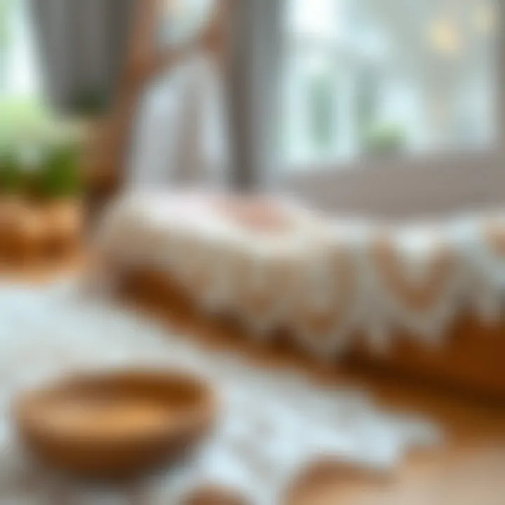 DIY lace towel project with unique personal touches