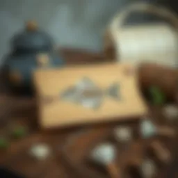 Decorative decoupage art on wooden surface