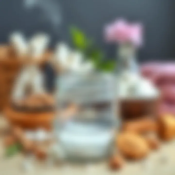 Natural ingredients for laundry whitening displayed