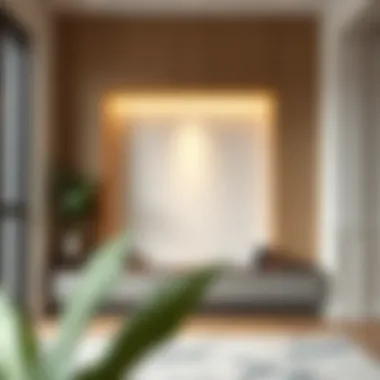 Modern wall niche with lighting features