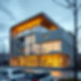 A modern earthquake-resistant building showcasing advanced design techniques.