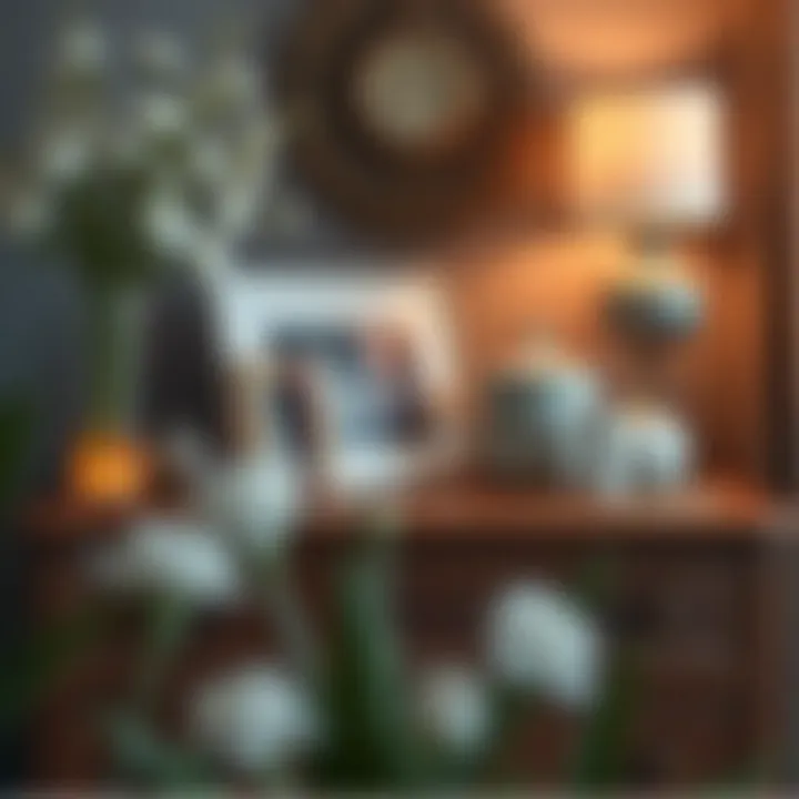 Elegant Decor on Chest of Drawers Elegant decor items placed on a chest of drawers