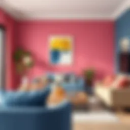 Vibrant living room with modern wall paint colors