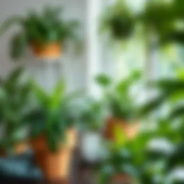 Enhancing Indoor Spaces with Lush Greenery A vibrant indoor plant arrangement