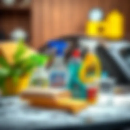 Essential cleaning supplies for car washing