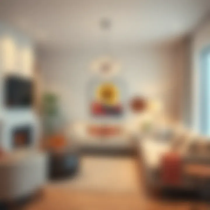 Creative Living Room Decor A beautifully arranged living room with creative decor elements