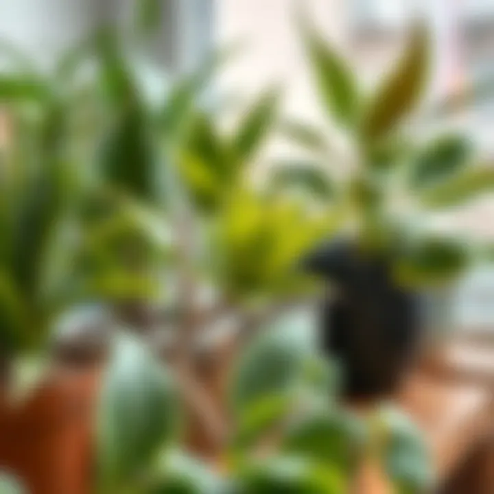 Diverse range of houseplants for health benefits