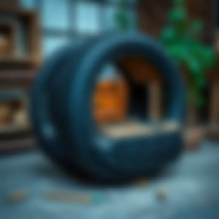 Functional furniture piece made from reused tires