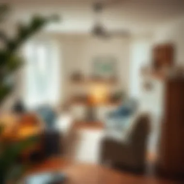 Innovative furniture arrangements creating a functional space