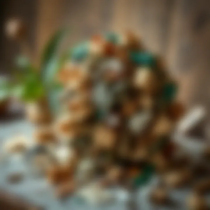 Creative recycling project showcasing transformed materials