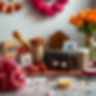 Creative Arrangement of Groom's Pouch Items Creative arrangement of groom's pouch items