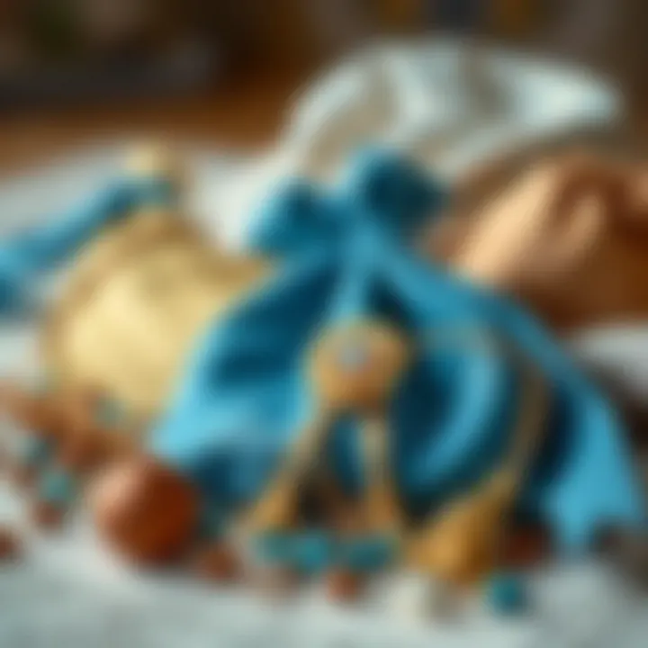 Decorative Materials for Groom's Pouch Close-up of decorative materials for groom's pouch