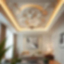 Elegant gypsum ceiling design showcasing modern aesthetics