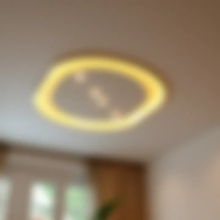 Innovative lighting integrated into a gypsum ceiling