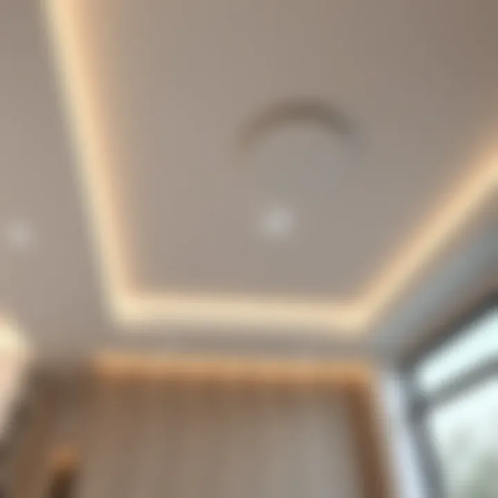 Minimalistic gypsum ceiling with clean lines and simplicity