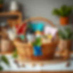 A beautifully arranged creative gift basket