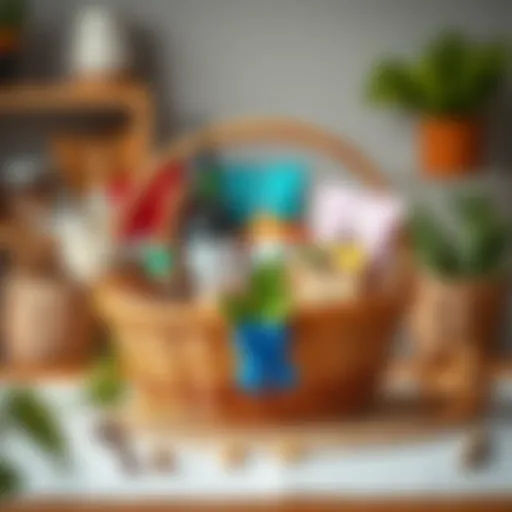 A beautifully arranged creative gift basket