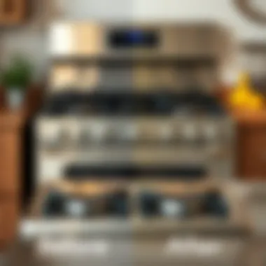 Inox Stove Transformation Before and after cleaning comparison of inox stove